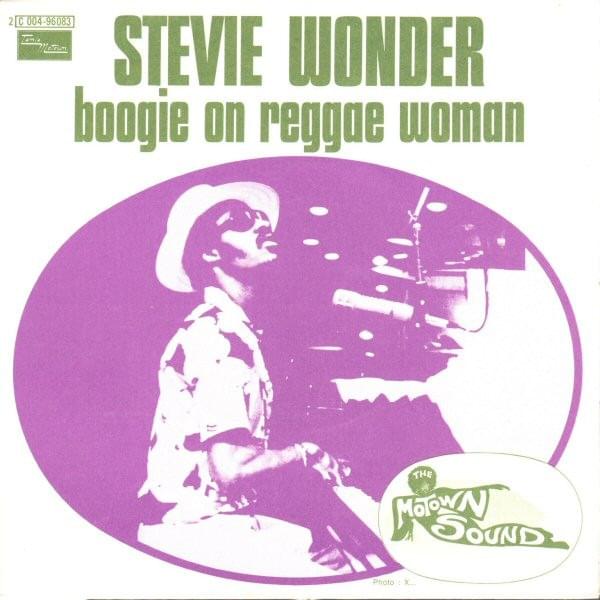 Album cover art for "Boogie On Reggae Woman" by Stevie Wonder