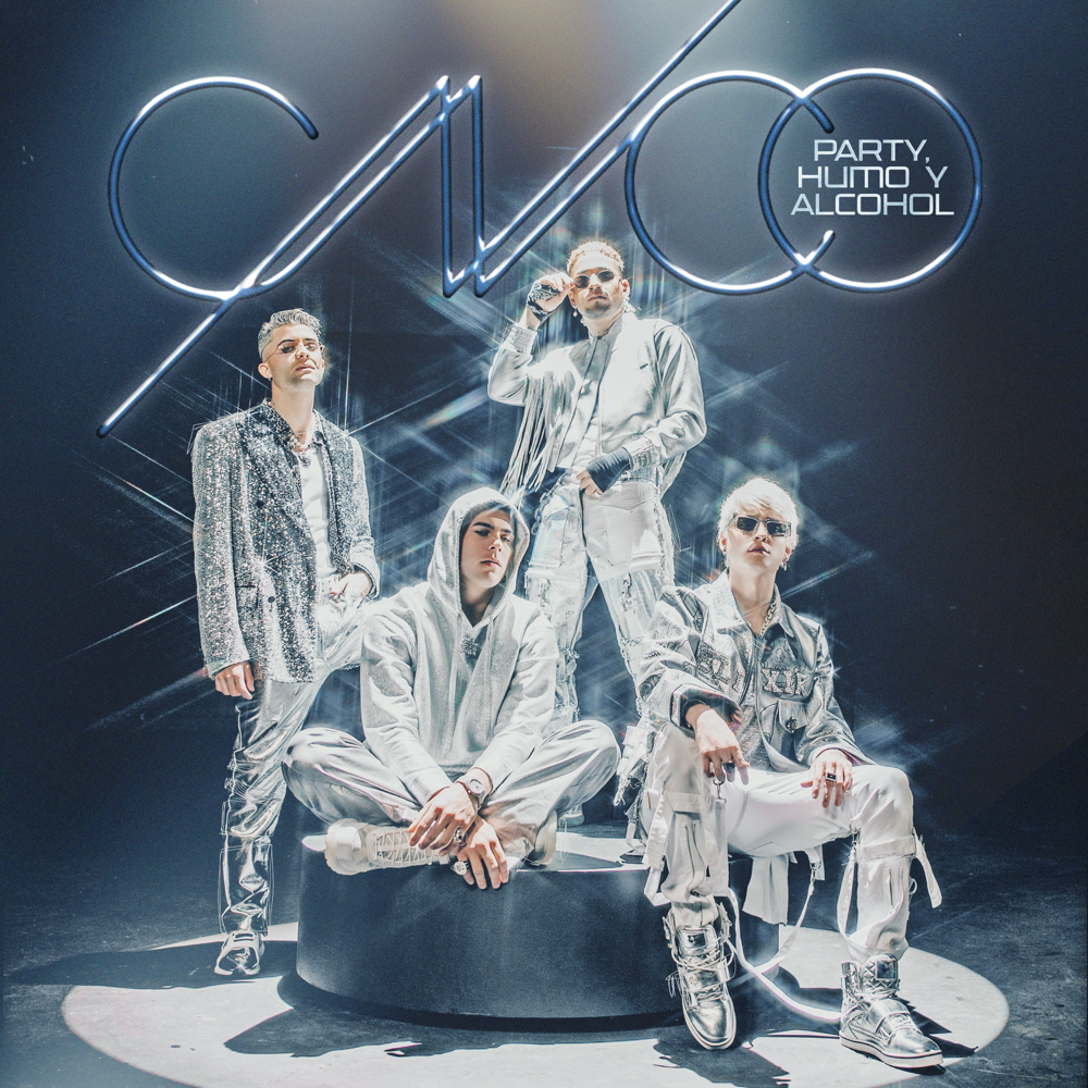 Album cover art for "Party, Humo y Alcohol" by CNCO