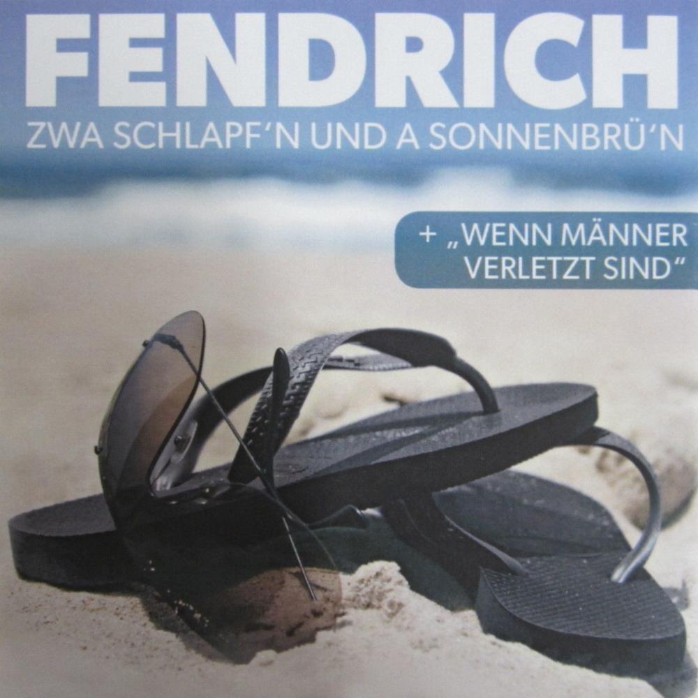 Album cover art for "Zwa Schlapf’n und a Sonnenbrü’n" by Rainhard Fendrich