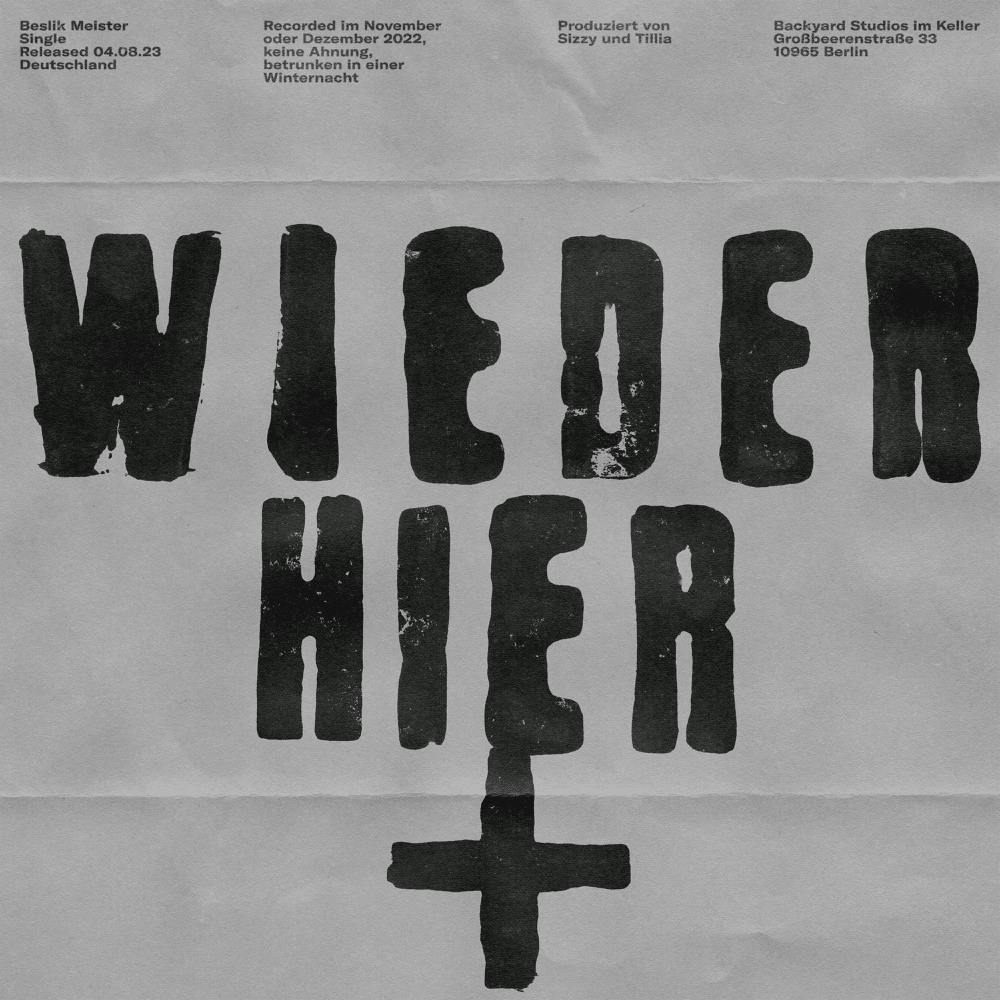 Album cover art for "wieder hier" by beslik