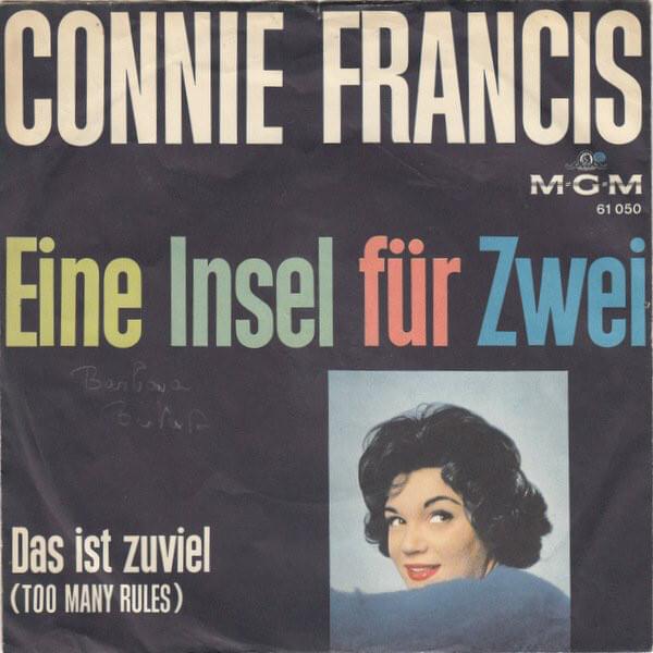 Album cover art for "Das Ist Zuviel" by Connie Francis