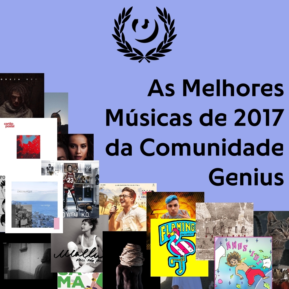 Album cover art for "As Melhores Músicas de 2017 da Comunidade Genius" by Genius Brasil