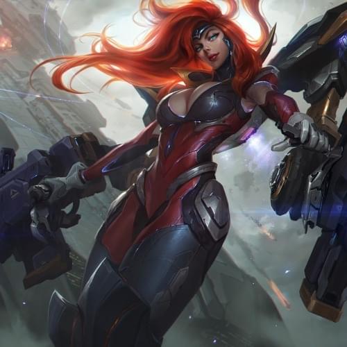 Album cover art for "Gun Goddess Miss Fortune" by League of Legends