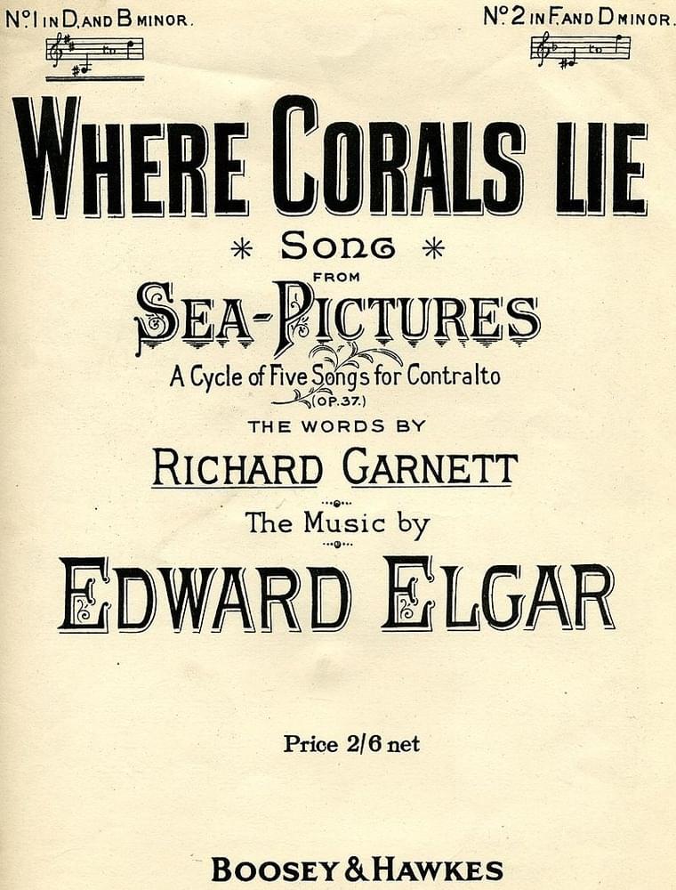Album cover art for "Where Corals Lie" by Edward Elgar