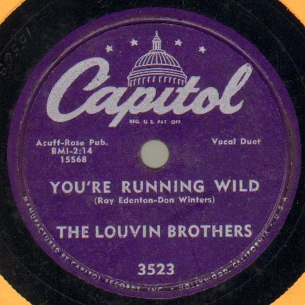 Album cover art for "You’re Running Wild" by The Louvin Brothers