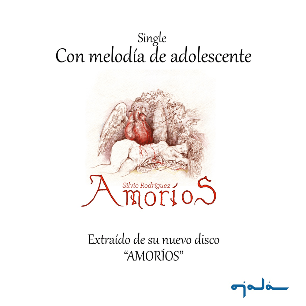 Album cover art for "Con Melodía de Adolescente" by Silvio Rodríguez