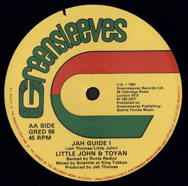 Album cover art for "Jah Guide I" by Little John & Ranking Toyan