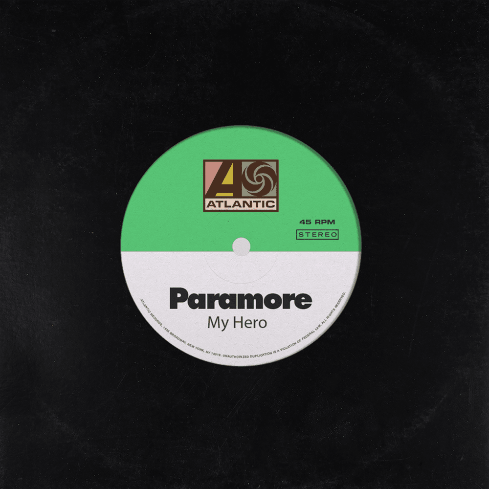 Album cover art for "My Hero" by Paramore