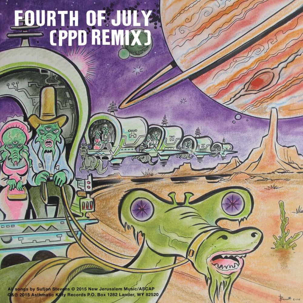 Album cover art for "Fourth of July (PPD Remix)" by Sufjan Stevens