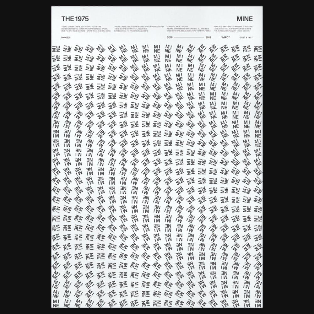 Album cover art for "Mine" by The 1975