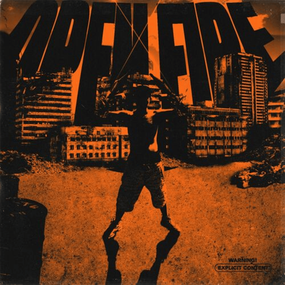 Album cover art for "OPEN FIRE" by dekma