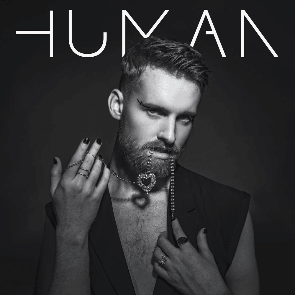 Album cover art for "Human" by Aaron Sibley