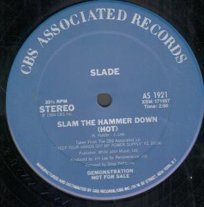 Album cover art for "Slam the Hammer Down" by Slade