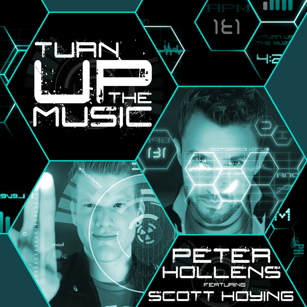 Album cover art for "Turn Up the Music" by Peter Hollens & Scott Hoying
