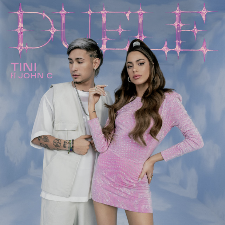 Album cover art for "Duele" by TINI & John C
