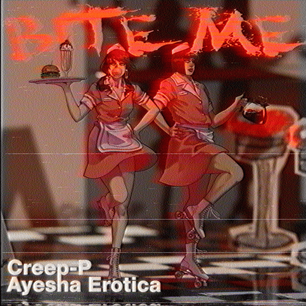 Album cover art for "Bite Me" by Creep-P & Ayesha Erotica