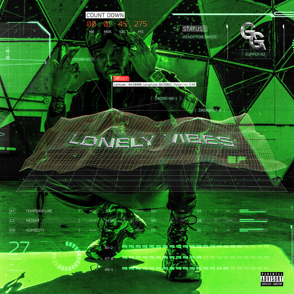 Album cover art for "Lonely Vibes" by Shy Glizzy