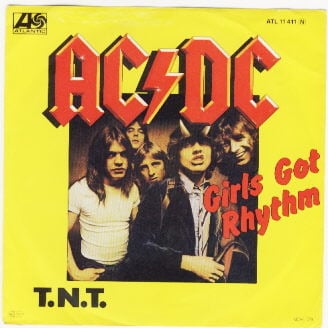 Album cover art for "Girls Got Rhythm" by AC/DC