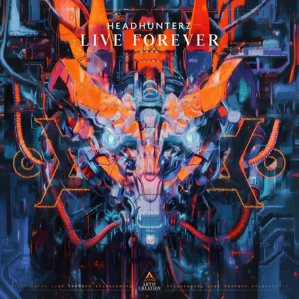 Album cover art for "Live Forever" by Headhunterz