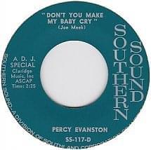 Album cover art for "Don’t You Make My Baby Cry" by Percy Evanston
