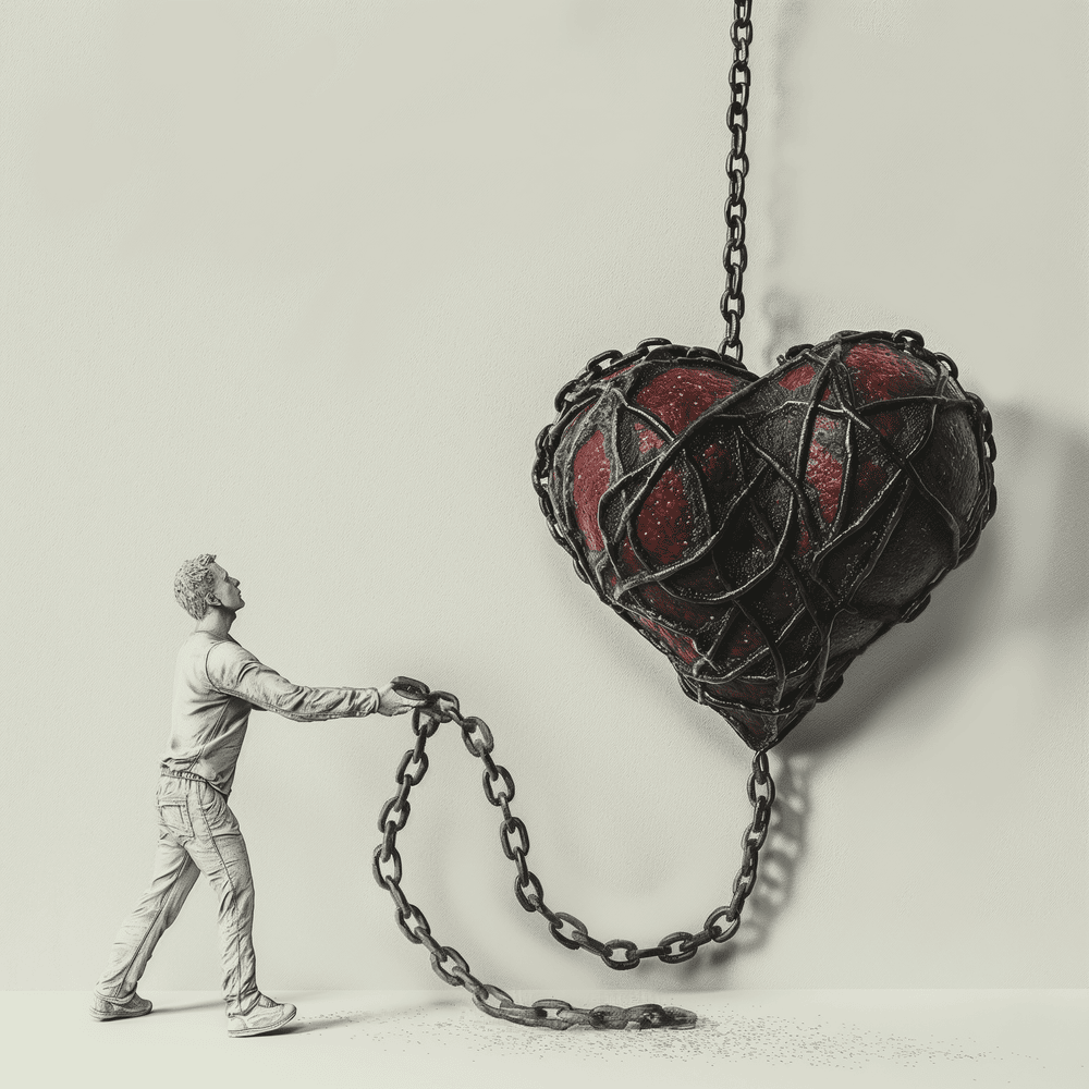 Album cover art for "Give Me My Heart Back" by Masked Wolf
