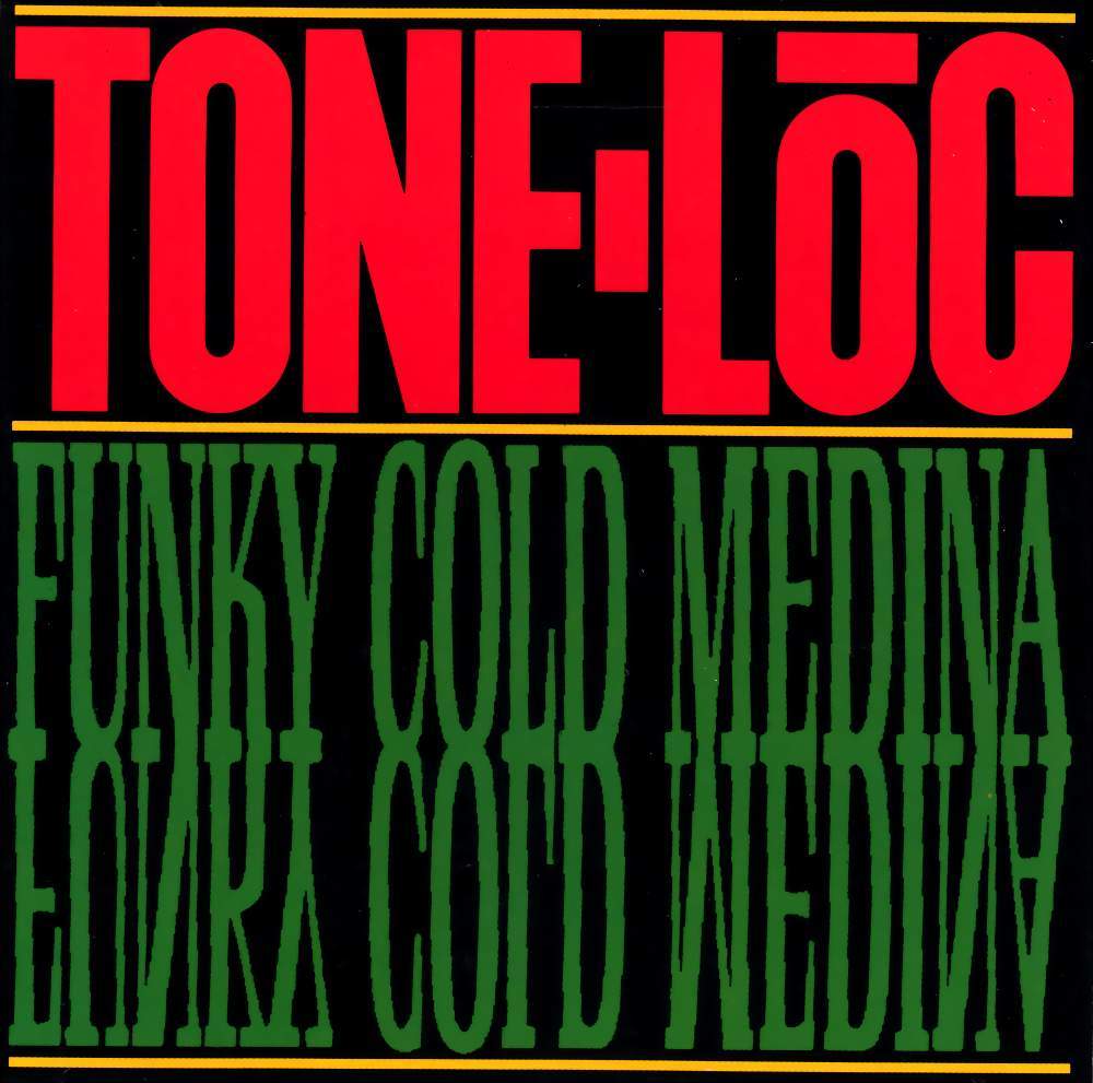 Album cover art for "Funky Cold Medina" by Tone Lōc