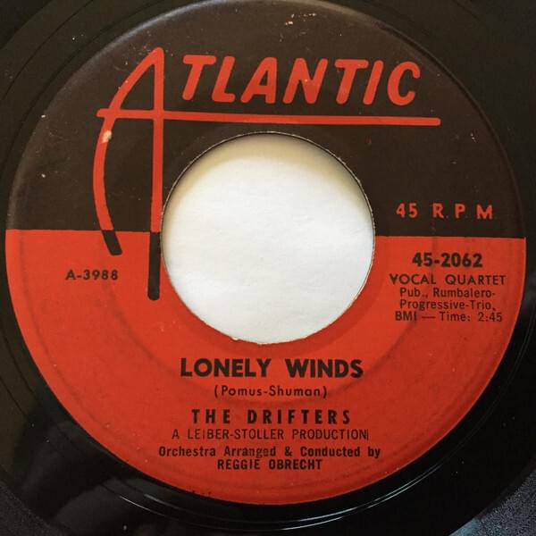 Album cover art for "Lonely Winds" by The Drifters