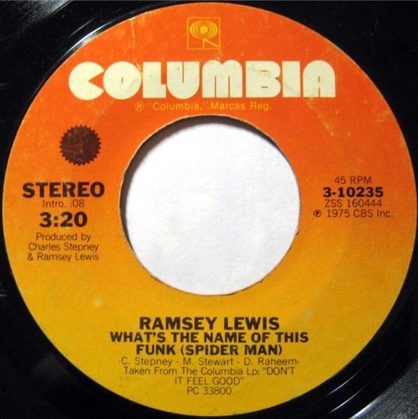 Album cover art for "What’s The Name Of This Funk (Spider Man)" by Ramsey Lewis