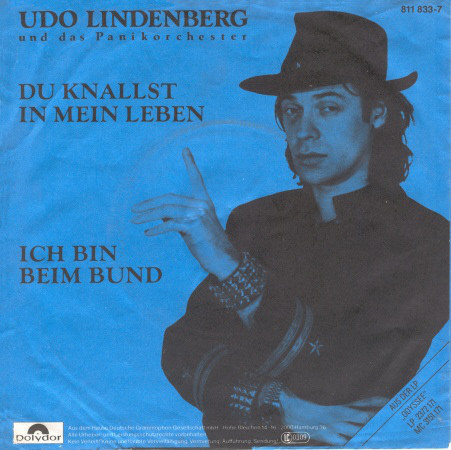 Album cover art for "Du knallst in mein Leben" by Udo Lindenberg