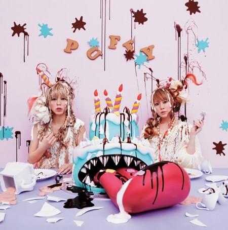 Album cover art for "ハッピーバースデイ Happy Birthday" by PUFFY