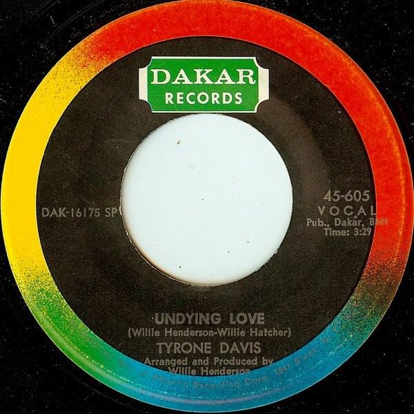 Album cover art for "Undying Love" by Tyrone Davis