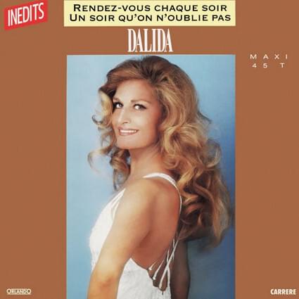 Album cover art for "Rendez-vous chaque soir" by Dalida