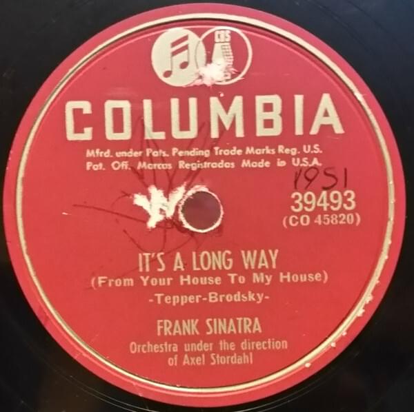 Album cover art for "It’s a Long Way (From Your House to My House)" by Frank Sinatra