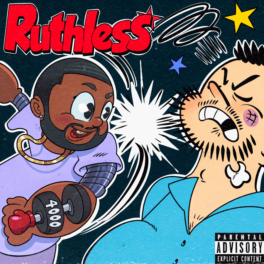 Album cover art for "Ruthless" by Guapdad 4000