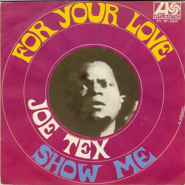Album cover art for "For Your Love" by Joe Tex
