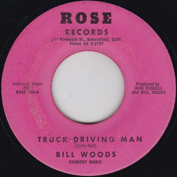 Album cover art for "Truck Driving Man" by Bill Woods