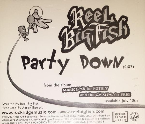 Album cover art for "Party Down" by Reel Big Fish