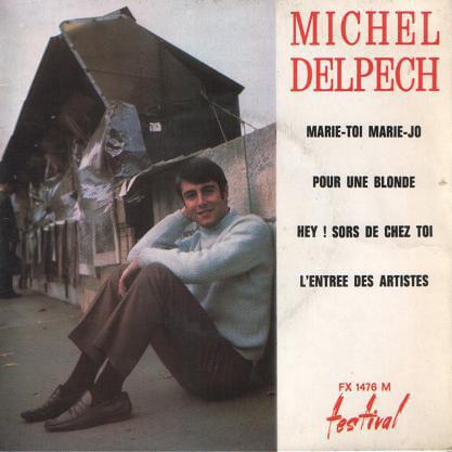 Album cover art for "Marie-toi Marie-Jo" by Michel Delpech