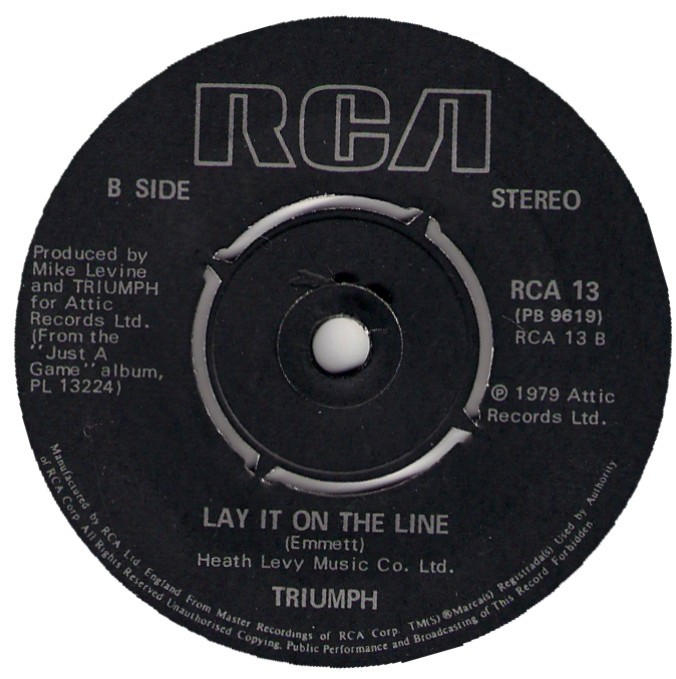 Album cover art for "Lay It On The Line" by Triumph