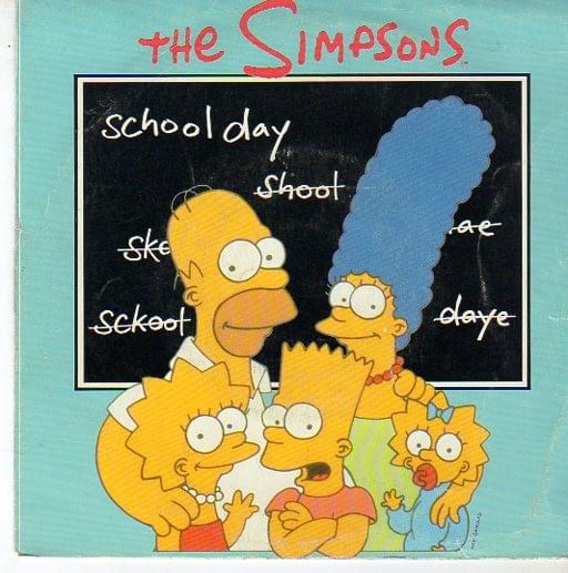 Album cover art for "School Day" by The Simpsons & Buster Poindexter & Bart Simpson