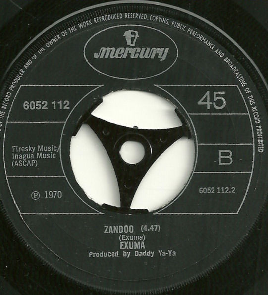 Album cover art for "Zandoo" by Exuma