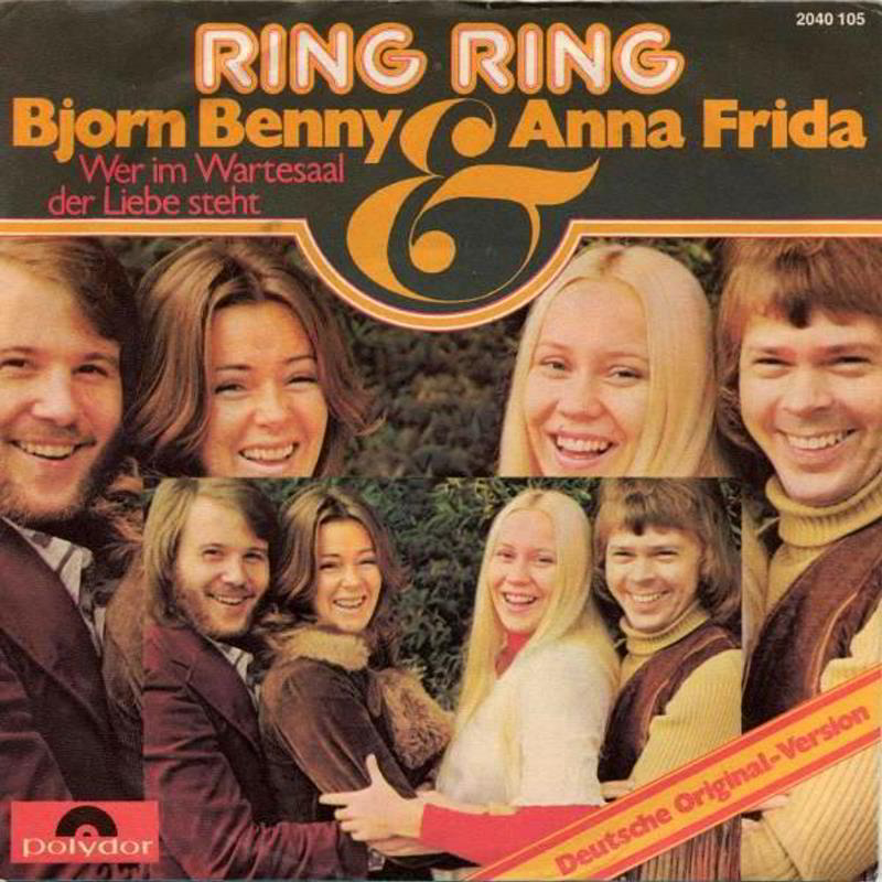 Album cover art for "Ring Ring (Vierzehn-Null-Sieben-Null-Drei) [German Version]" by ABBA