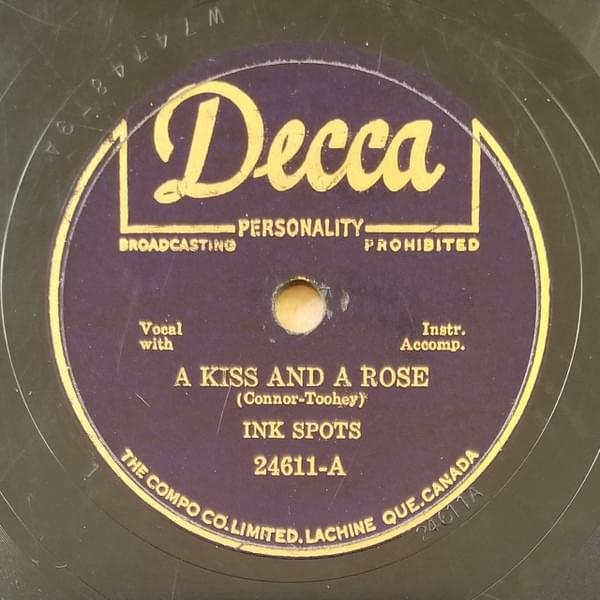Album cover art for "A Kiss and a Rose" by The Ink Spots