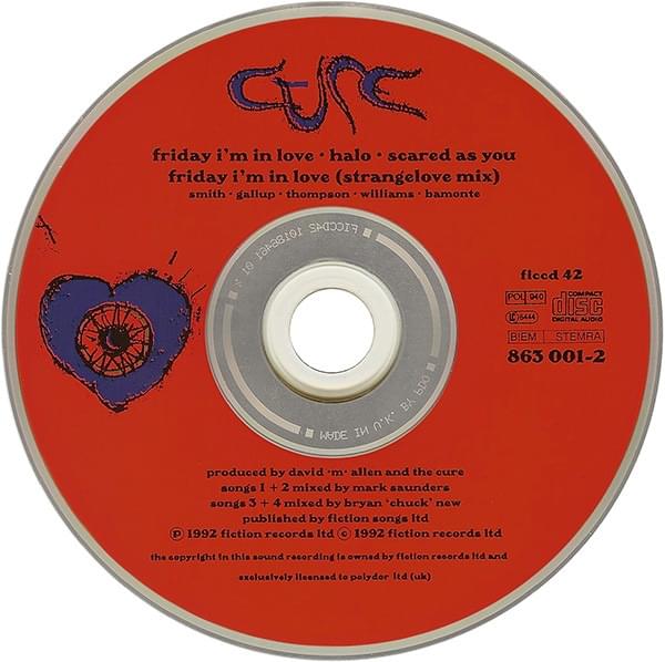 Album cover art for "Friday I’m in Love (Strangelove Mix)" by The Cure