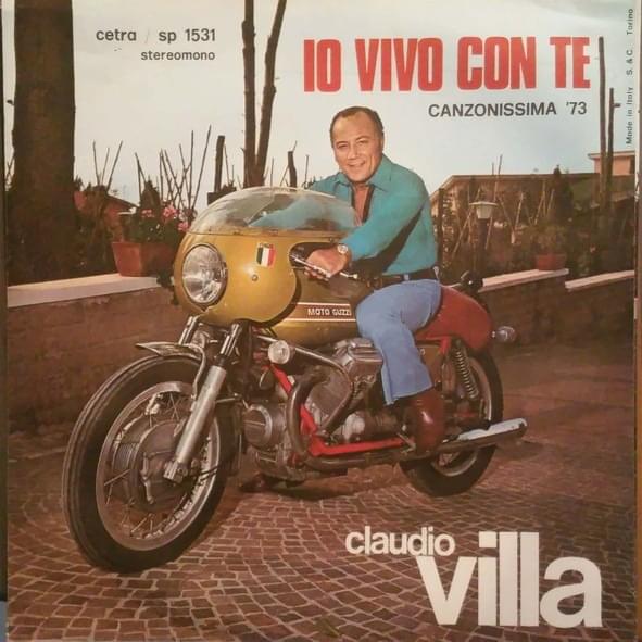 Album cover art for "Io vivo con te" by Claudio Villa