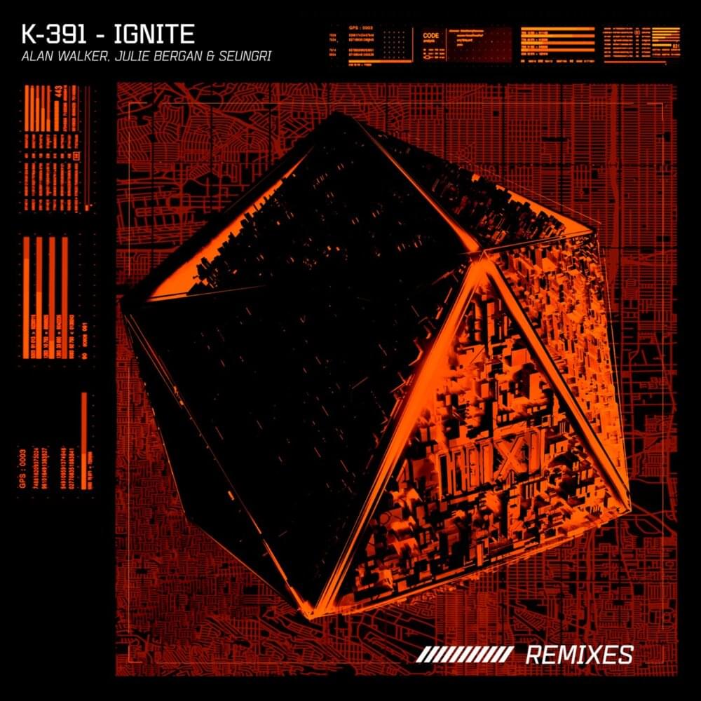 Album cover art for "Ignite (Ahrix Remix)" by K-391 & Seungri (승리) & Julie Bergan & Alan Walker