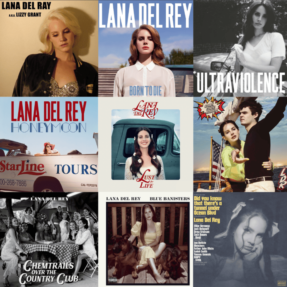 Album cover art for "Lana Del Rey Discography" by Genius Videography