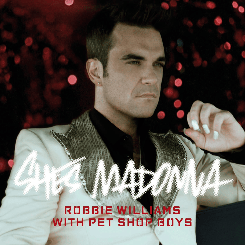 Album cover art for "She’s Madonna" by Robbie Williams & Pet Shop Boys