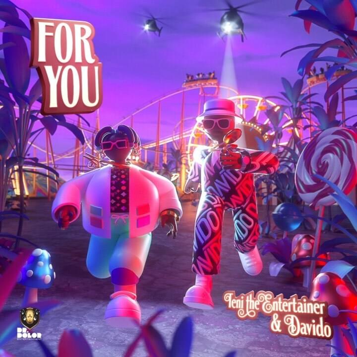 Album cover art for "For You" by Teni & Davido