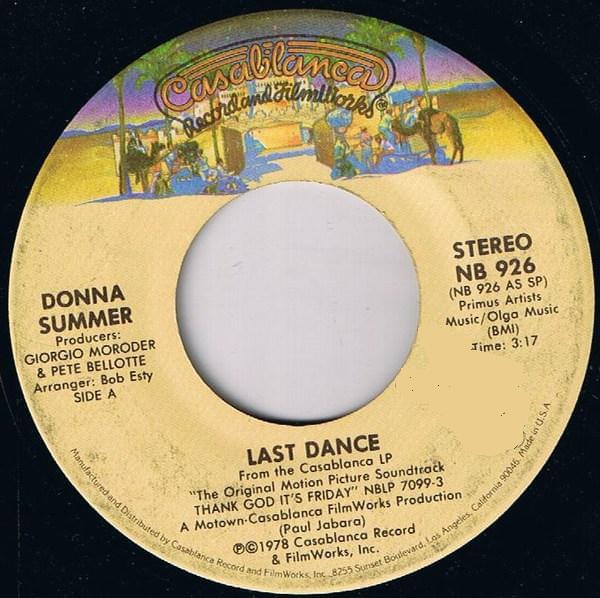 Album cover art for "Last Dance (Single Version)" by Donna Summer